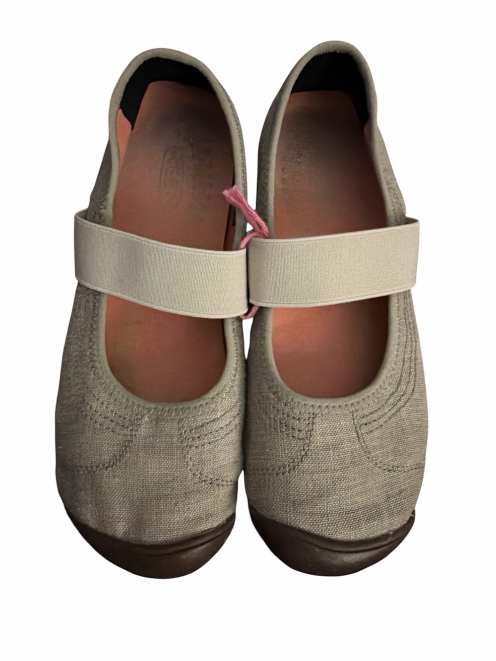 Keen Womens Sienna Mary Jane Shoes Size 8 Tan Linen Slip On Flat Comfy Casual